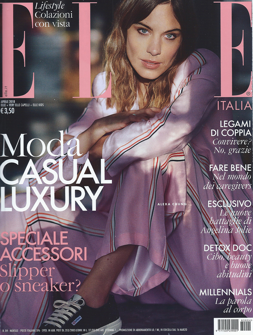 女性情報誌 ELLE Italia Magazine June 2018 Josephine Skriver ELLE Italy 2018 Cover Neon Fashion Editorial