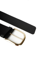 Black Wide Leather Belt  image