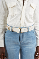White Belt with Decorative Stitching image