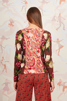Paisley and floral printed sweater  image