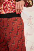 Wave jacquard knit  cropped pants  image