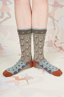 Grey floral pattern socks  image