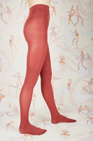 Chestnut brown opaque tights  image