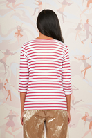 Je Me Ne Sbatt Marinière With  Red And White Stripes image