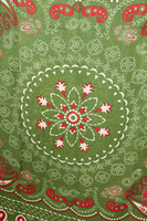 Green paisley print rectangular scarf  image