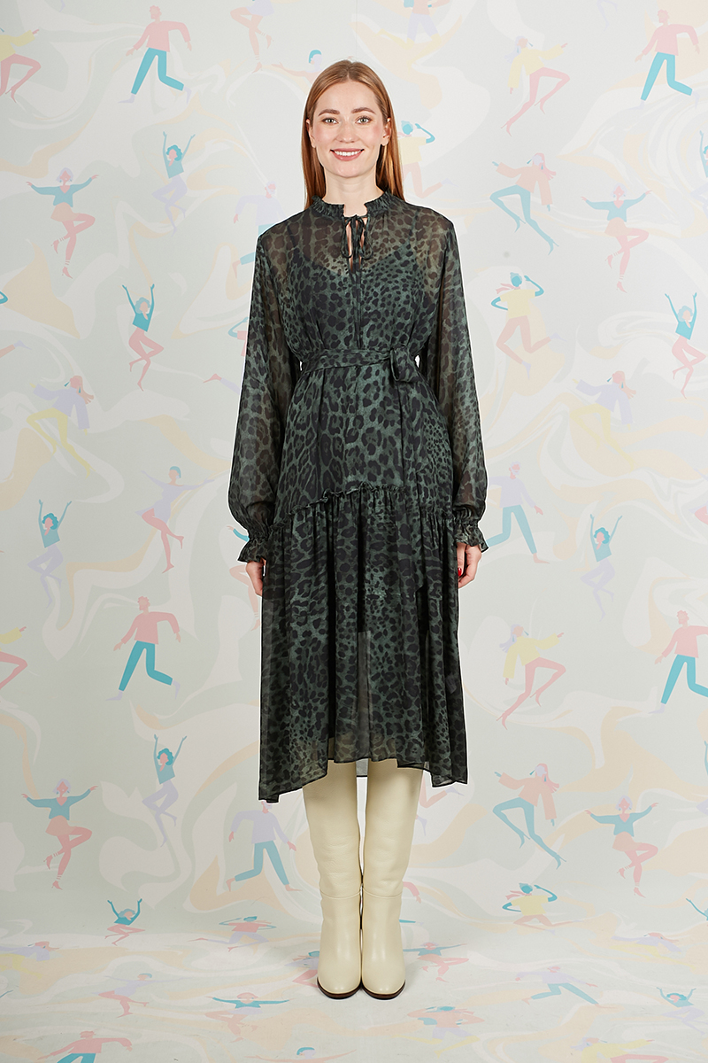 forest green tunic dress
