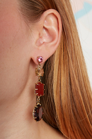 Mixed Rose Drop Earrings  image