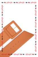 Wide Caramel Brown Leather Belt  image