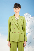 Kiwi green linen blazer  image