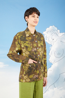 Foliage camouflage printed linen jacket  image