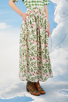 Floral and bird print skirt  image