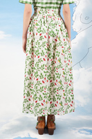 Floral and bird print skirt  image
