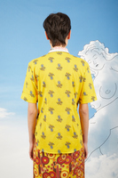 Sunny yellow floral print short sleeved shirt  image