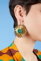 Malachite Floral Earrings image