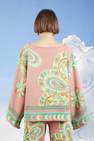 Floral jacquard knit tunic sweater  image