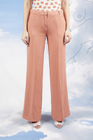 Salmon pink linen pants  image