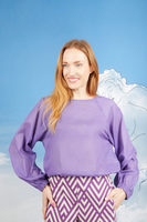 Lavender cotton voile blouse  image