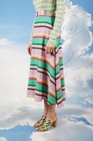 Multicoloured striped skirt  image