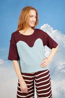 Contrast wave sweater  image