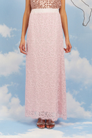Blush pink floral lace skirt  image