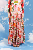 Floral Print Tiered Maxi Skirt image