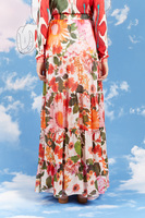 Floral Print Tiered Maxi Skirt image