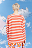 Red striped oversized t-shirt  image