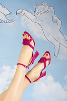 Berry suede sandals  image