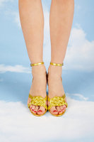 Metallic yellow gold sandals  image