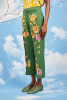 Rose embroidered pants  image