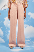 Blush pink wide leg pants image