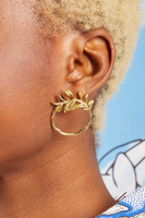 Leaf Hoop Earrings  image