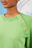 Grass green sweatshirt with buttons  image