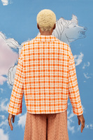 Oversized orange check jacket image