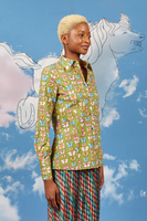 Butterfly print tailored shirt  image