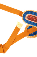 Royal Blue and Red Woven Obi Belt  image