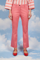 Strawberry pink cropped trumpet pants  image