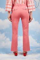 Strawberry pink cropped trumpet pants  image