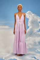 Lilac halterneck sundress with cut outs  image