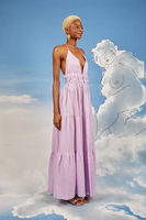Lilac halterneck sundress with cut outs  image
