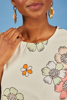 Bold floral print tunic dress  image