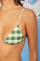 Green checked triangle bikini set  image