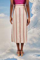 Dusty rose striped skirt  image
