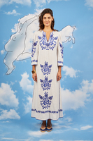 Floral embroidered tunic dress  image