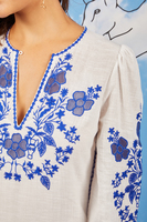 Floral embroidered tunic dress  image