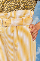 Yellow striped paperbag pants  image