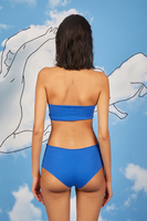 Royal blue jersey bandeau bikini set  image