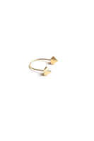Single Mini Gold Curved Arrow Earring  image