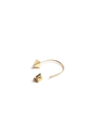 Single Mini Gold Curved Arrow Earring  image
