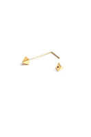 Single Gold Bent Arrow Earring  image